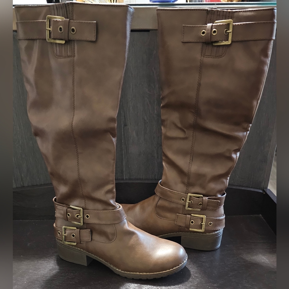 *Faux Tall Leather Boots*